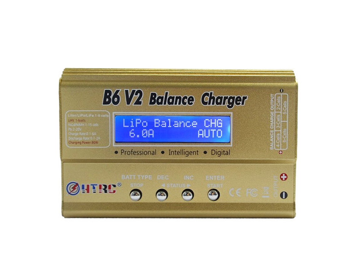 Htrc B6 V2 80w 6a Carregador E Descarregador De Baterias Digital Rc Para Bateria Lipo Bateria Lihv