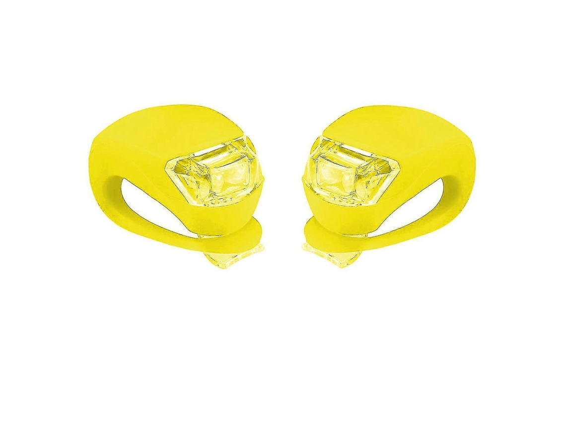 2 Pares Luzes Bicicleta Led Frontais Traseiras Silicone Estradas Montanha