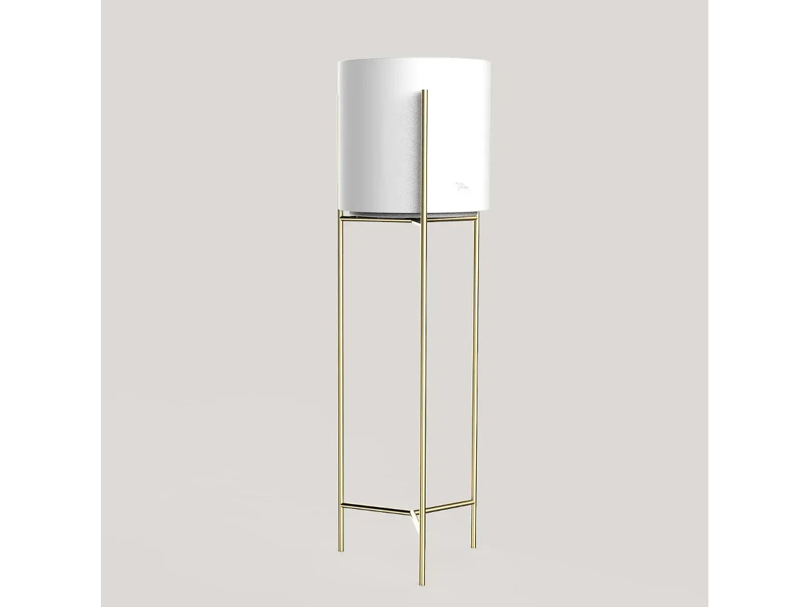 Ø30x30 Cm. / Blanco / Con Soporte 100 Cm Metalizado