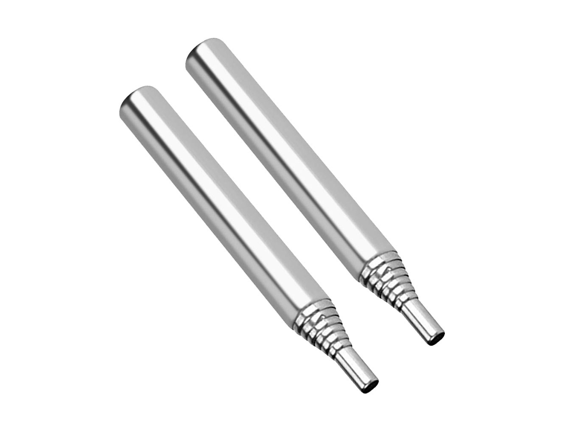 2pcs Cana de Sopro Inox Plegável para Camping