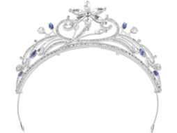 Tiara De Natal Leve Com Strass Brilhantes Em Liga Metálica E Cristais.