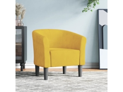 Vidaxl Poltrona Veludo Amarelo