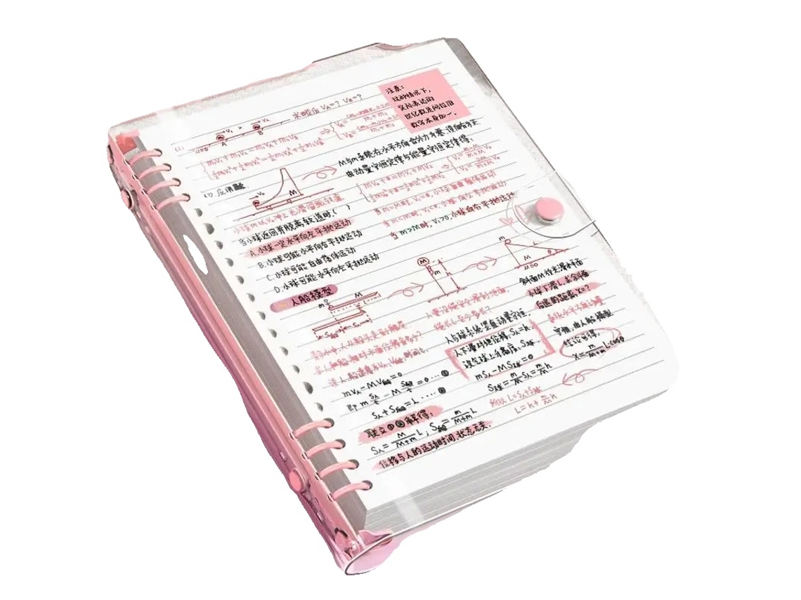 Blocos De Notas Soltos, Capa De Couro Macio, Tamanho A5, Rosa
