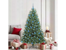 Vidaxl Árvore De Natal Articulada Artificial Verde 180 Cm Pvc E Metal