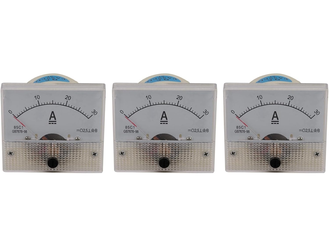 3x 85c1-a Amperímetro Analógico Cc De Painel 30a Medidor Corrente