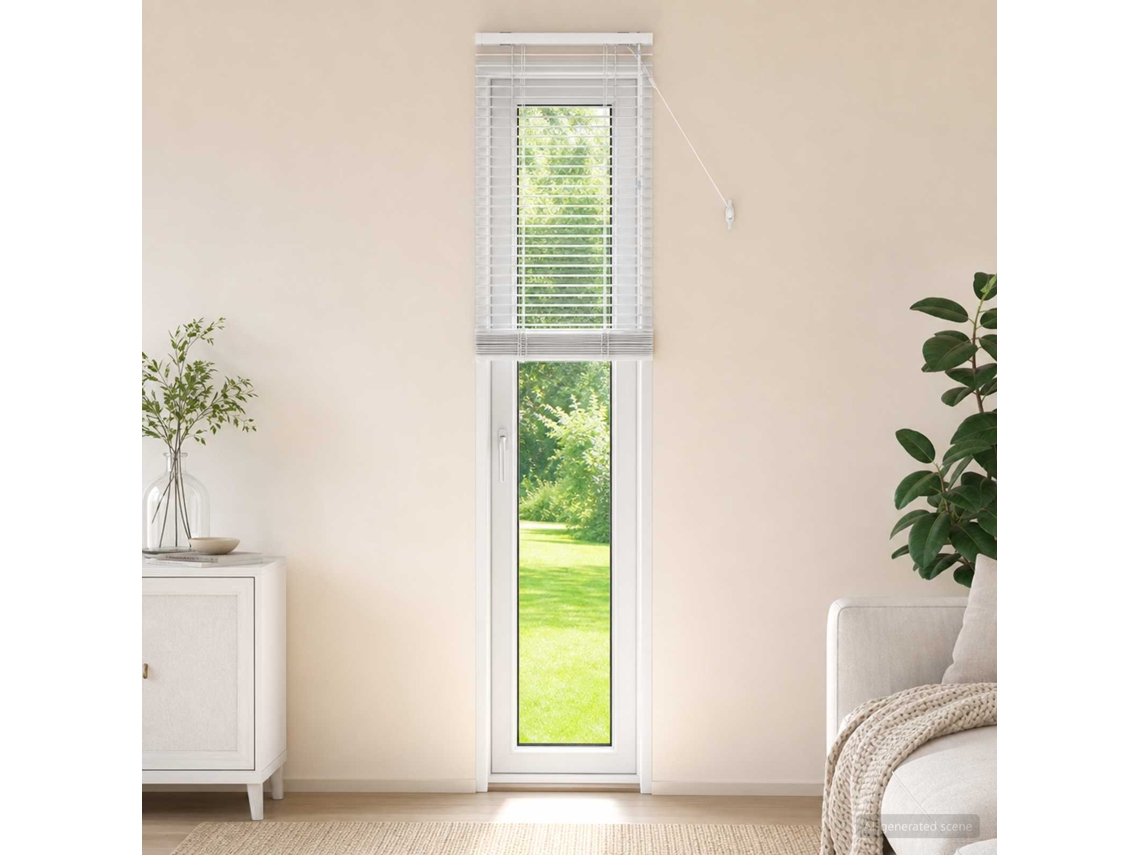 Vidaxl Cortina Veneziana Branco 50 X 250 Cm 35 Mm