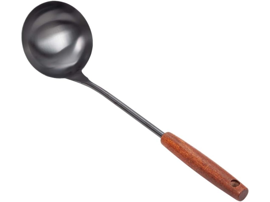 Prático Porta-tigelas De Sopa Em Aço Inoxidável E Madeira Marrom.