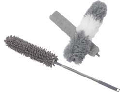 Escovas De Chenille E Microfibra Com Cabos Extensíveis Até 2, 5 Metros 100 Polegadas, Cabeças Removíveis E Laváveis