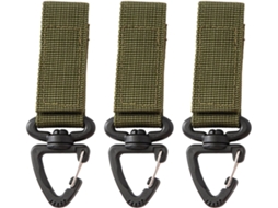 Conjunto De 3 Peças De Fivela Em Nylon Tático Com Alça Para Pendurar, Chaveiro, Clipe Para Cinto, Mosquetão