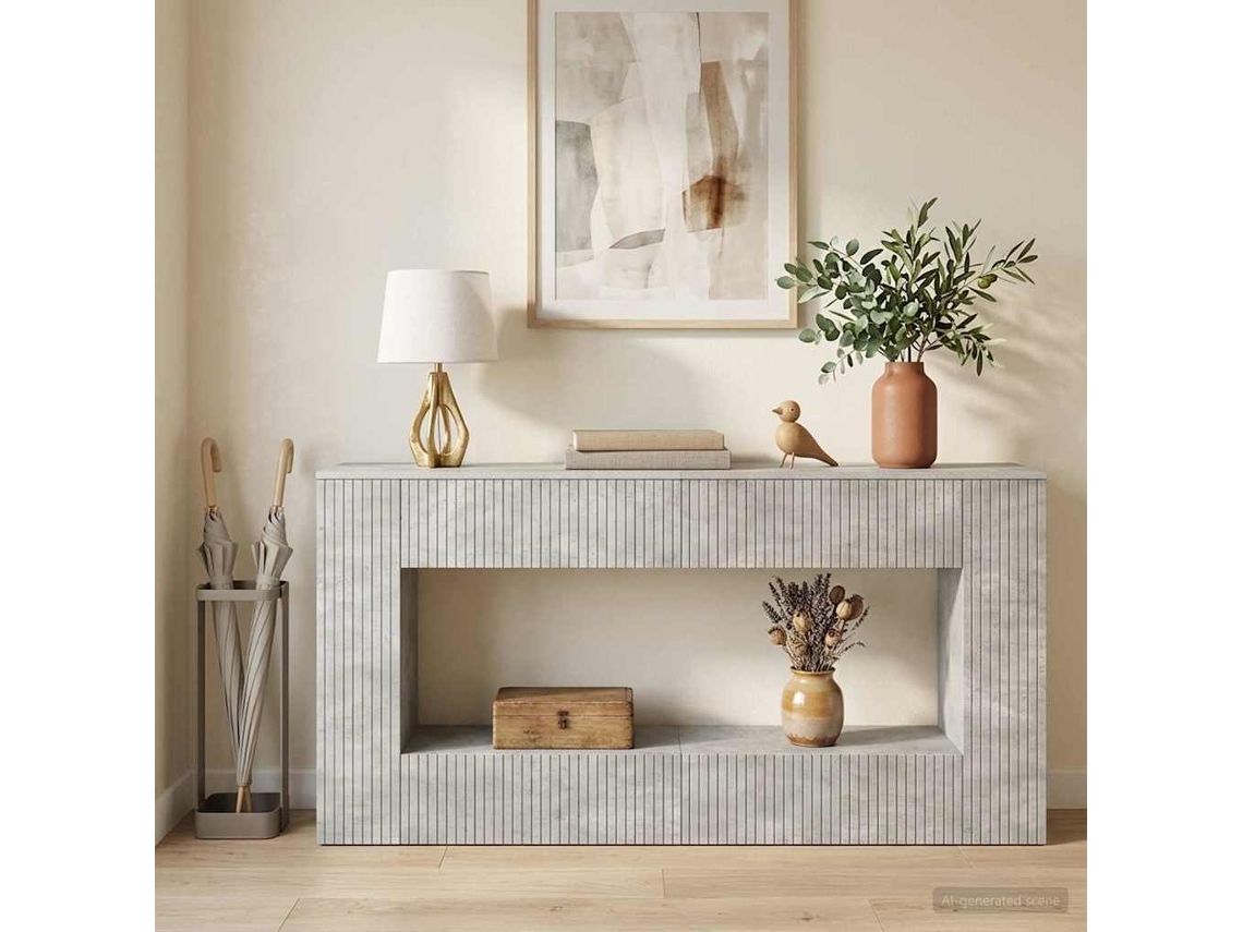 Vidaxl Aparador Cinzento Concreto 155 X 29 X 74 Cm