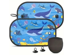 Par de Cortinas Solares Estampadas Fundo Mar ZYBLSSBB