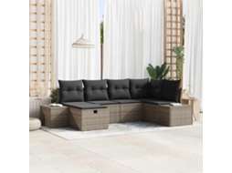 Vidaxl Conjunto De Sofás 7 Unid. Vime Pe