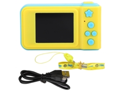 Câmera Digital Esportiva Usb Para Crianças Mini Brinquedo Dslr Com Slot De Cartão De Memória Azul