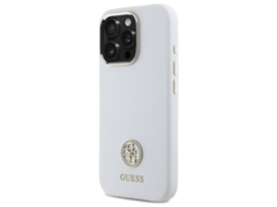 Capa para iPhone 16 Pro Max GUESS Silicone Rígida Branco