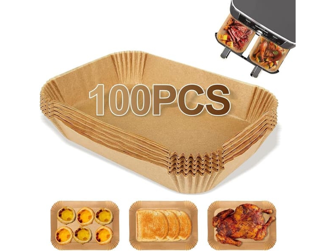 Conjunto De 100 Forros Descartáveis De Papel Manteiga Para Fritadeira A Ar, 14 Cm, 22 Cm, Antiaderente, Resistente Ao Calor