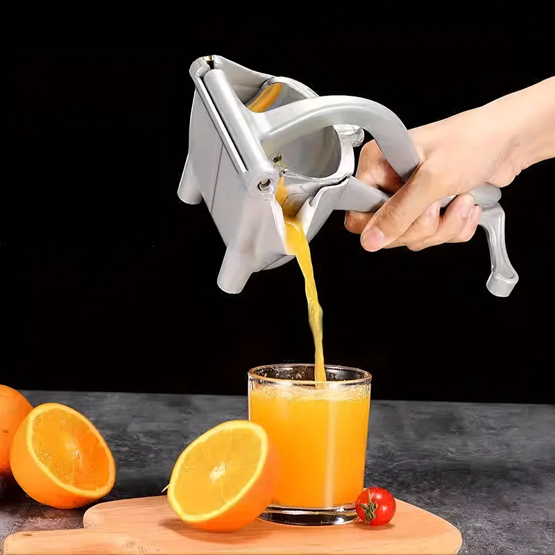 Espremedor De Citrinos Manual Portátil Em Alumínio Com Filtro, Fácil De Usar Para Extrair O Suco Limões, Laranjas E Outras Frutas Cítricas
