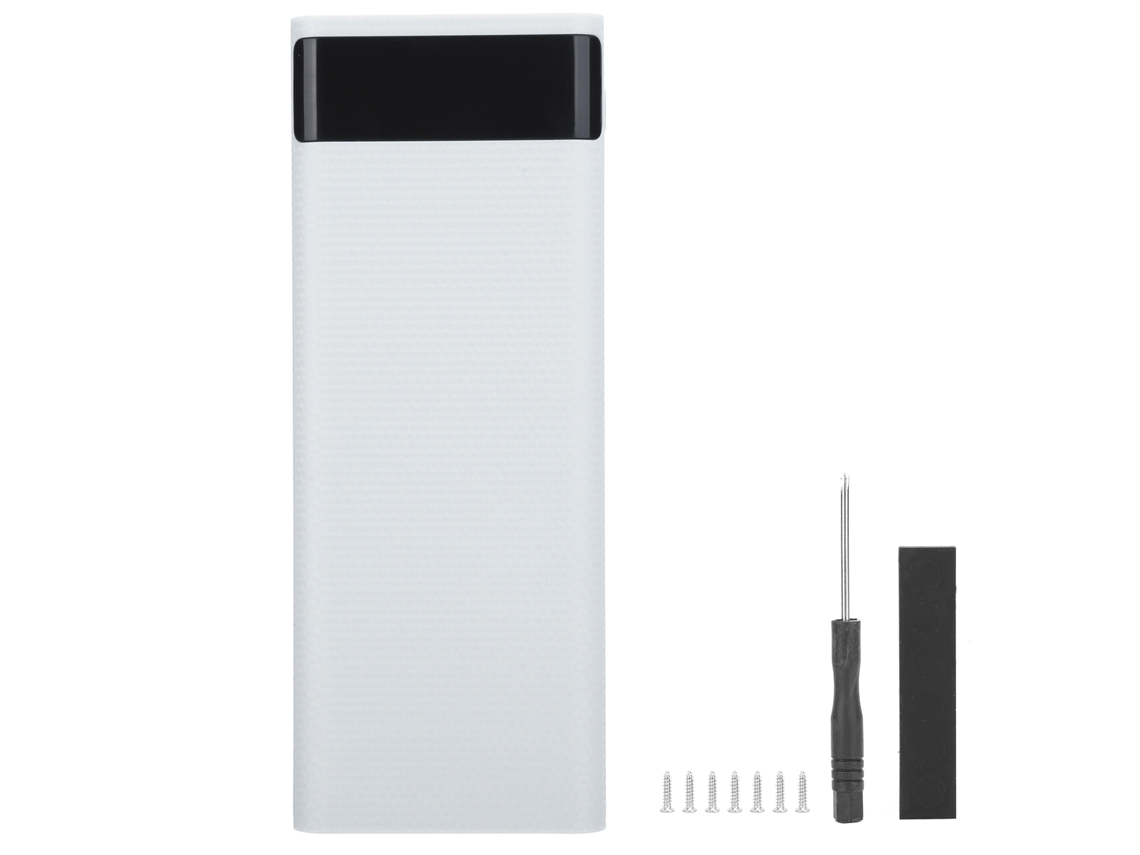 Carcaça de power bank LAXISCREED 8x18650 com carregamento rápido USB DIY