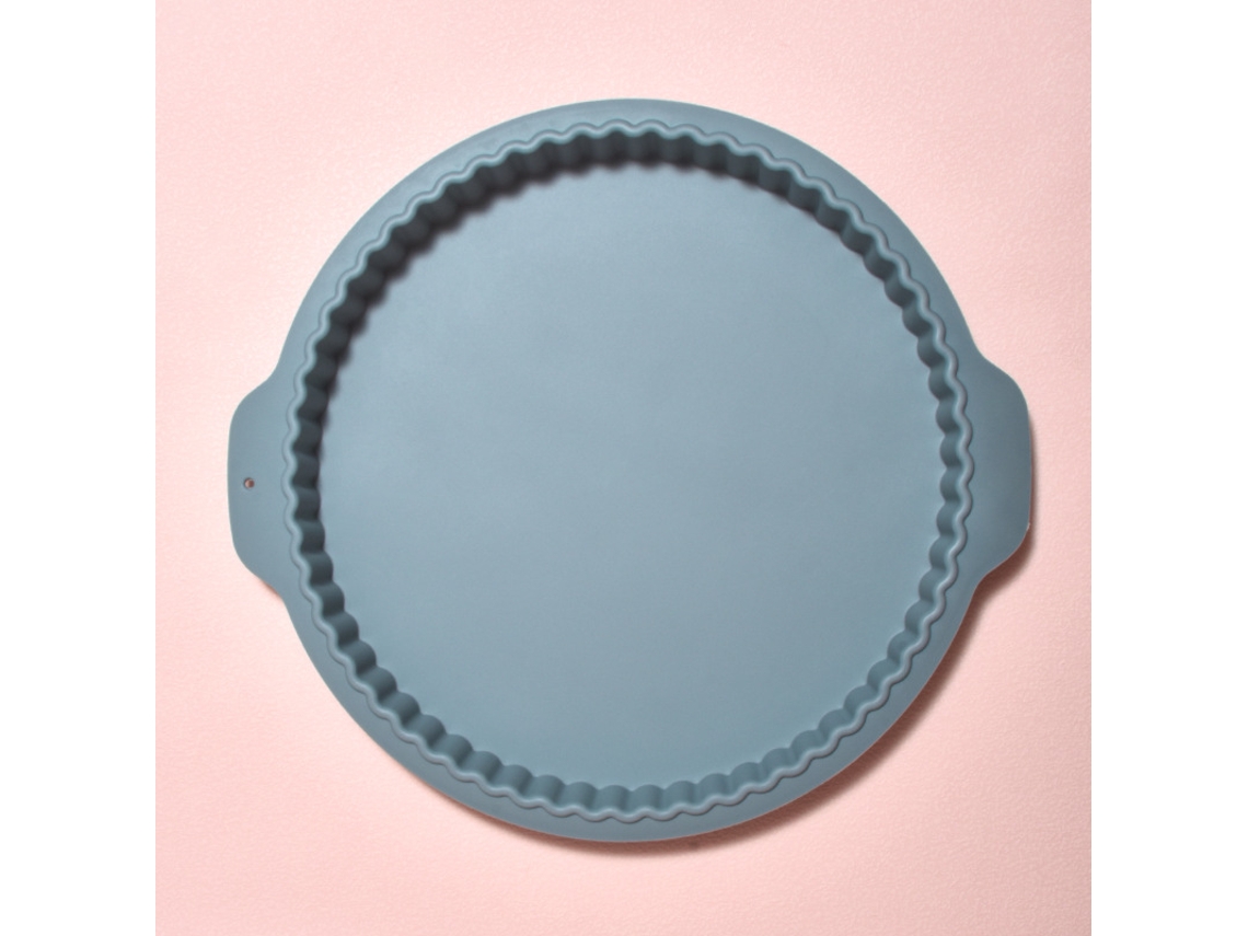 Formas Bolo - Forma Quiche - Forma Pizza - Moldes Pastelaria - Silicone - Cinzento