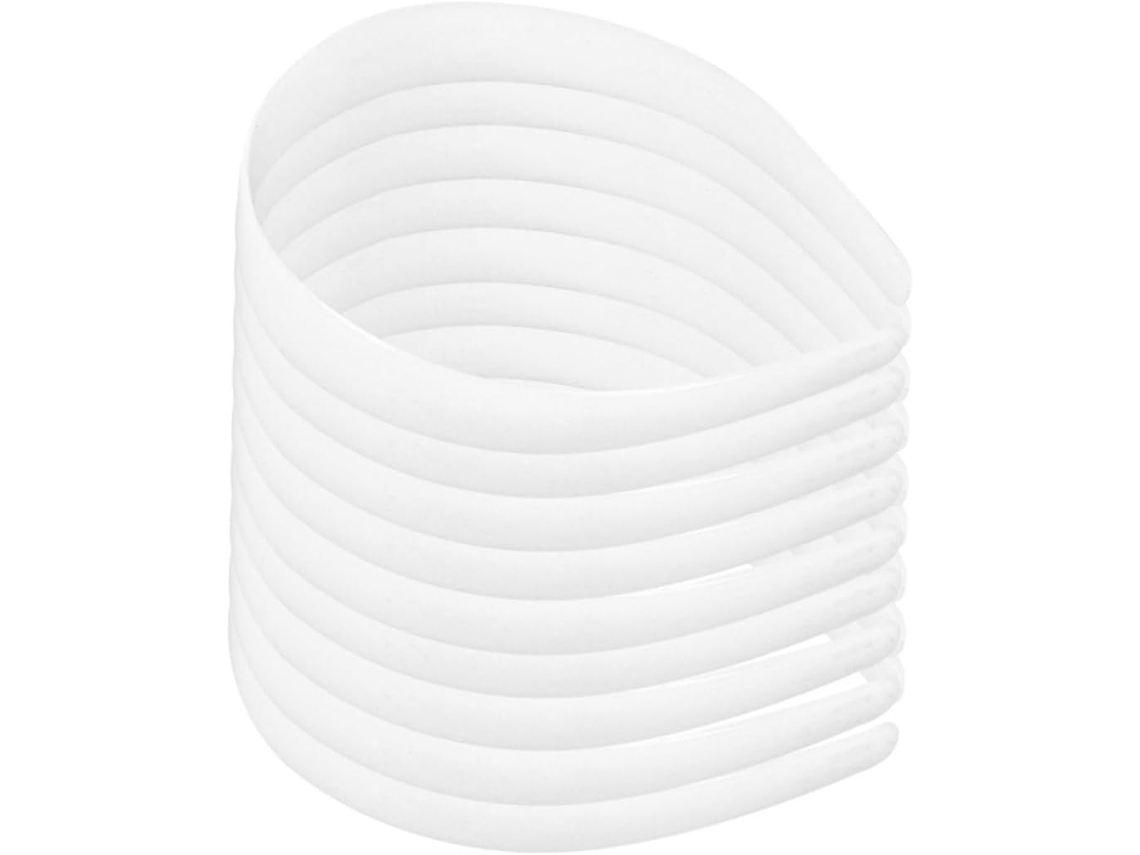 Conjunto De 20 Tiaras De Plástico Branco Liso, Flexíveis E Sem Dentes, Acessórios De Cabelo Para Mulheres