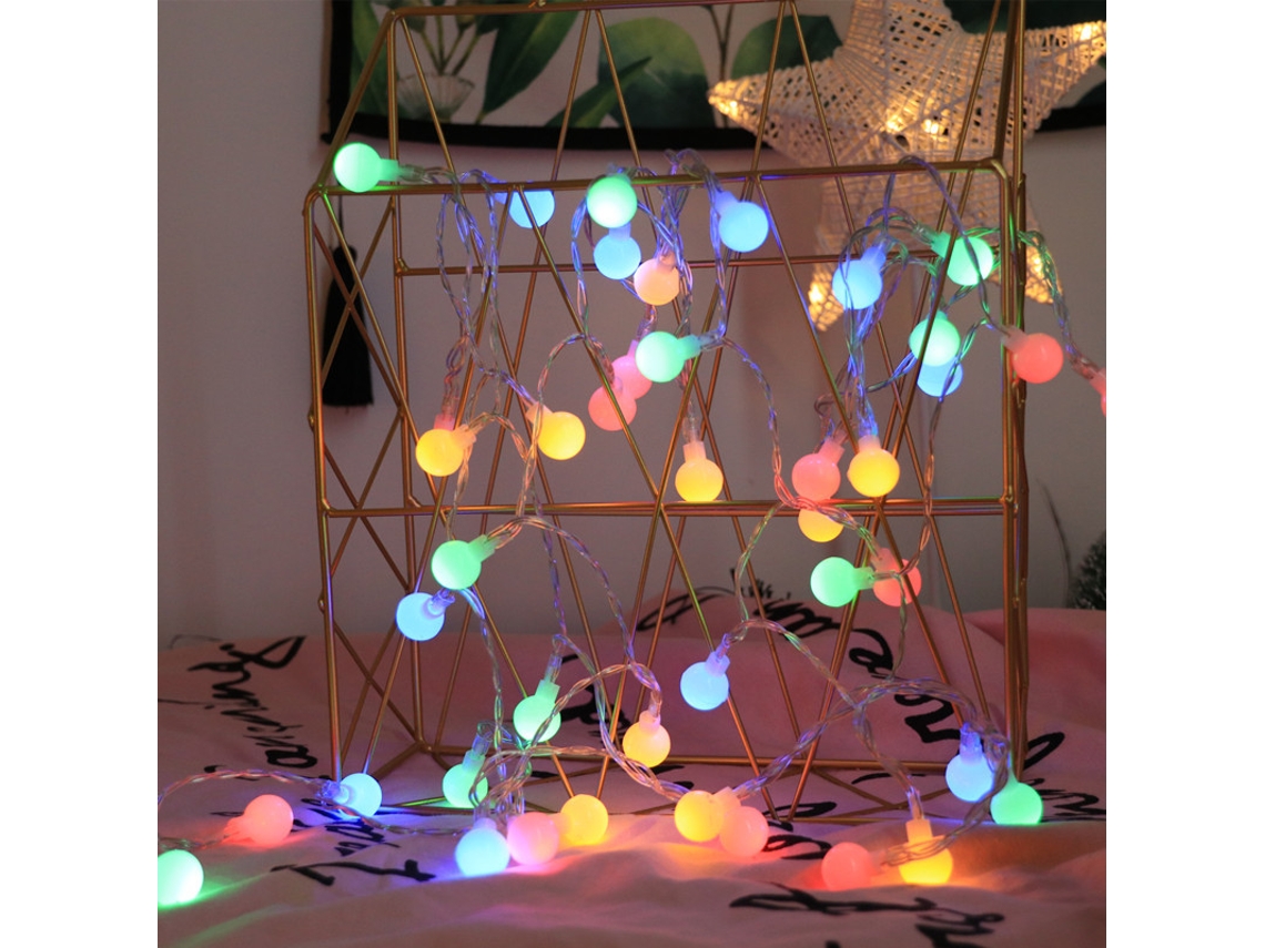 Cordão De Luzes Em Formato De Globo, Alimentado Por Usb, Ideal Para Natal, Jardim, Pátio, Ambientes Internos E Externos, E Quarto(5 M, 50 Luzes Led