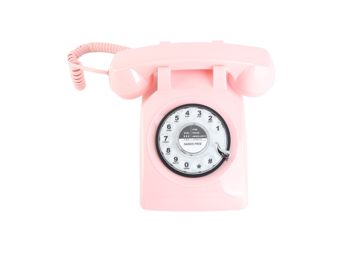 Telefone Rotativo Vintage Rosa LAXISCREED Ms 301c