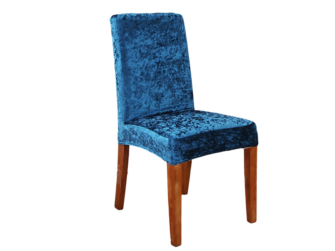 1 Pacote Protetor Removível de Capa para Cadeira de Sala de Jantar para Casa Restaurante-13 # Azul Pavão-39*6*50Cm LUUCOZK