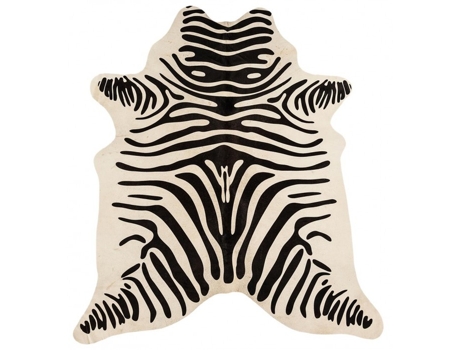 Tapete Rodeo Cowhide Zebra Print Branco e Preto 1.80x2.30m — Pele de Vaca | 1.80x2.30m