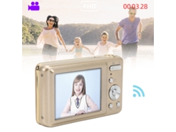 Câmera Digital Portátil De 2,7 Polegadas, Metal Abs, 48mp, Alta Definição, Zoom Óptico De 8x, Para Crianças E Iniciantes, Dourada Brilvibera