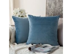 2026-2 Fronhas De Almofada Quadradas Decorativas Suaves De Veludo 45x45 Cm Sem Enchimento Cor Azul Aguamarino