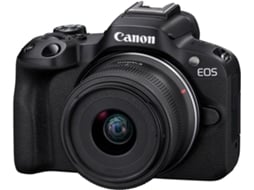 Kit Máquina Fotográfica CANON EOS R50 + RF-S 18-45MM PRETO (Encaixe: Canon RF - Abertura: F4.5-6.3)