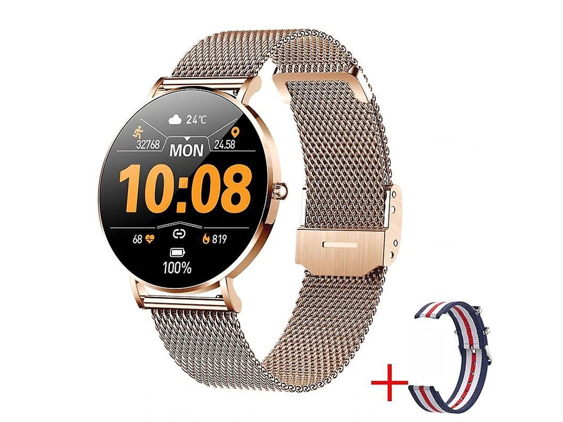 Relógio inteligente Bluetooth T8 de 1,3 polegadas laranja para bicicleta elétrica