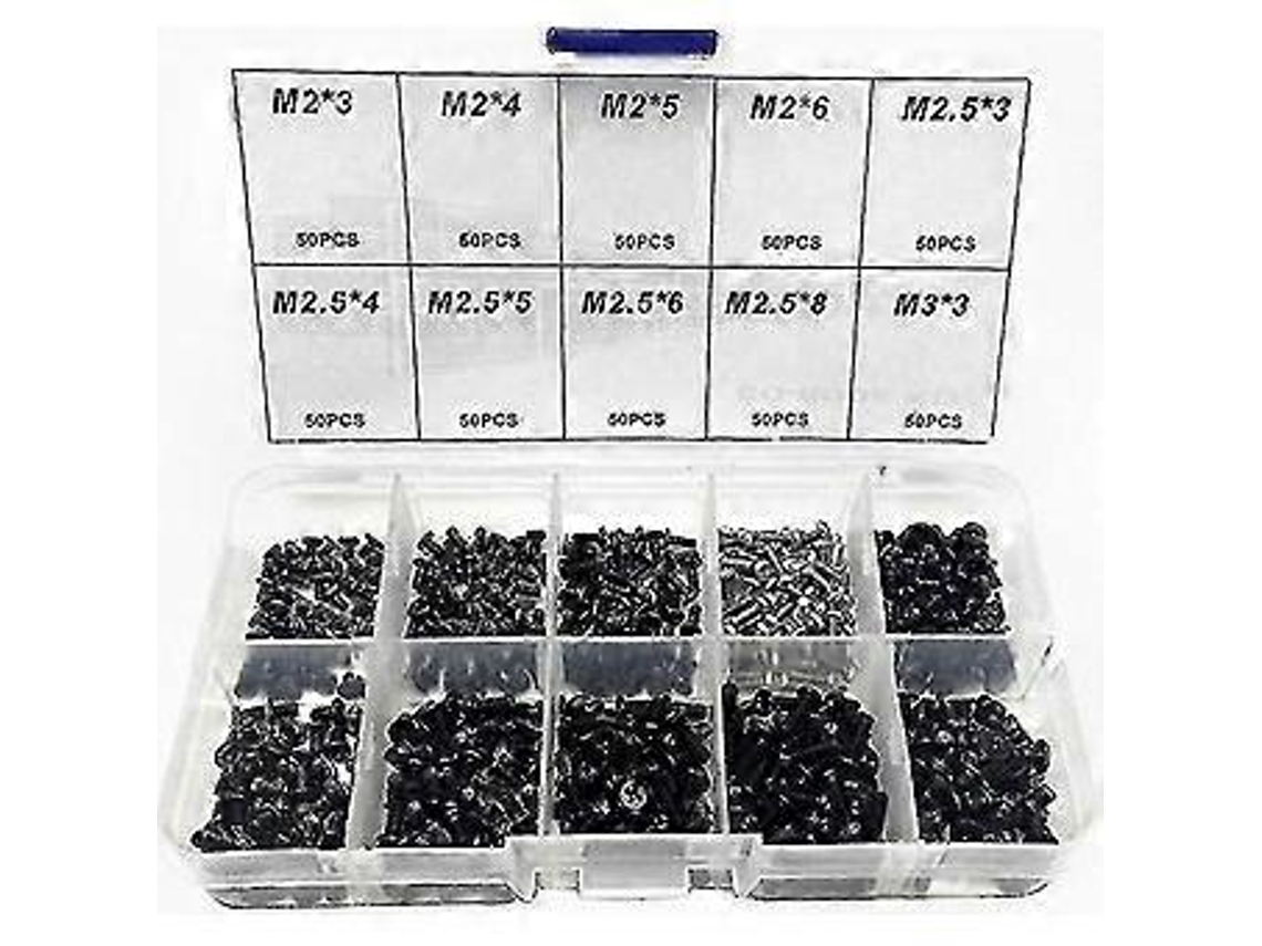 Conjunto De 500 Parafusos Universais Para Laptop M2 M2,5 M3 Para Reparo E Manutenção De Computadores Brilvibera