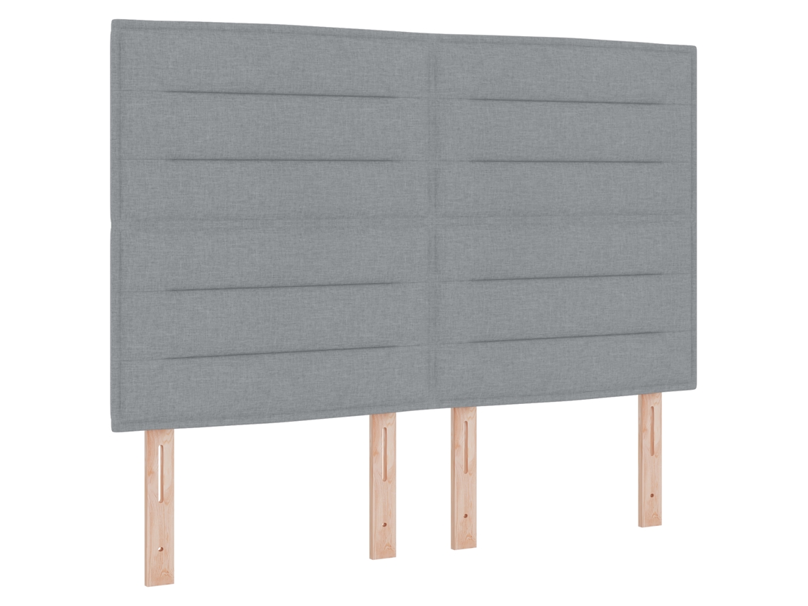 Conjunto 1 Cama Box Vidaxl Cinzento-claro Tecido (140 X 200 Cm)