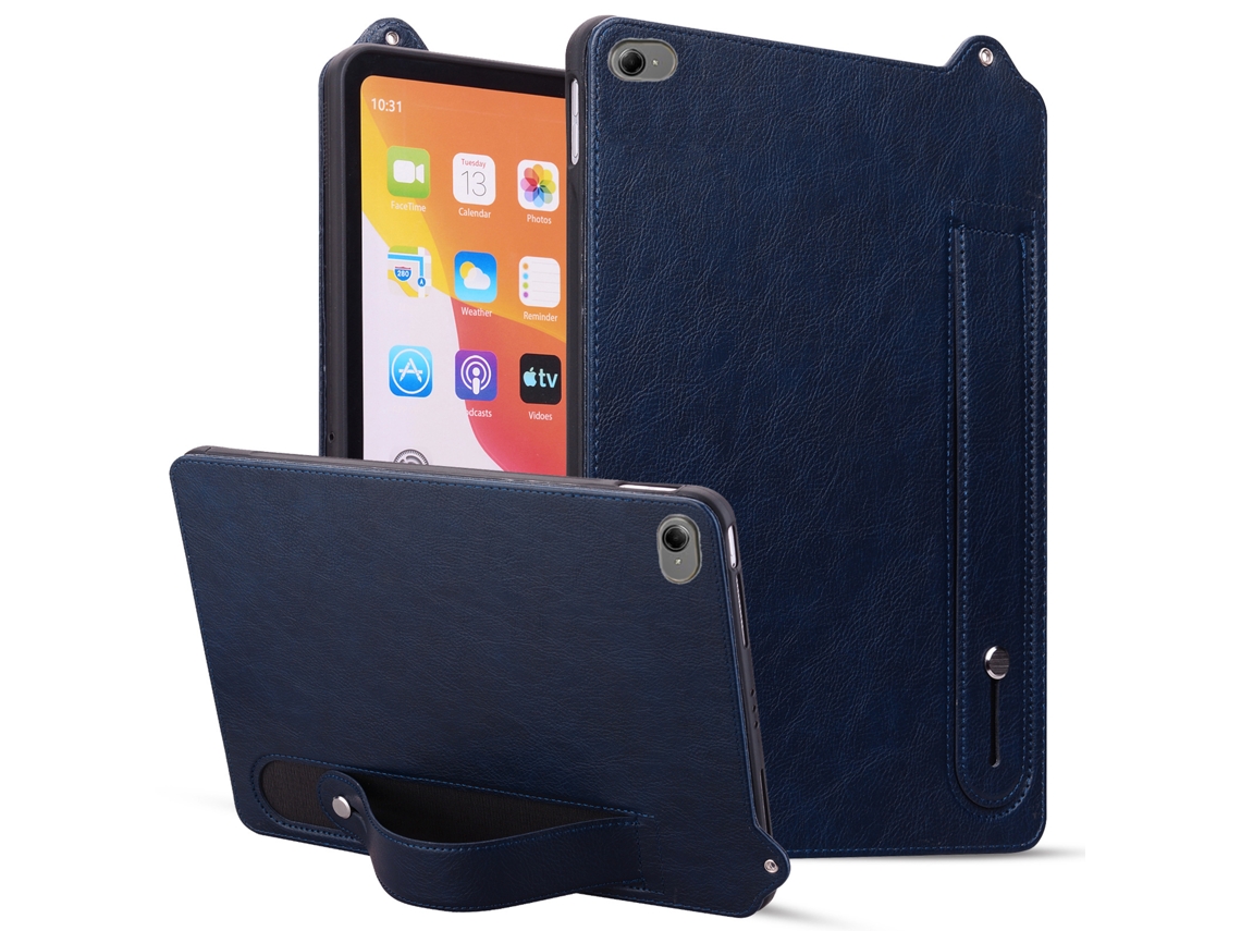 Capa Hexinyigjly Para Redmi Kpad 2 (8,8 Polegadas) De 2026, Em Pele Retro Pu, Com Suporte E Bracelete Antiderrapante Azul