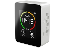 Medidor De Qualidade Do Ar Para Co2, Temperatura, Umidade, Branco