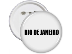 Diythinker Presente Rio de Janeiro Brasil Broche Redondo com Nome, Botão, Distintivo, Decoração Roupas, Multic