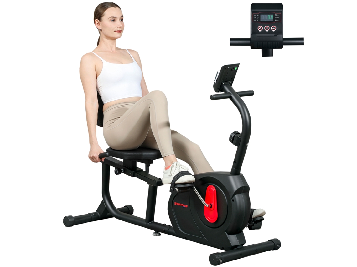 Bicicleta Estática Aço E Abs Cor Preto 103-139x61x100,5 Cm Sportnow