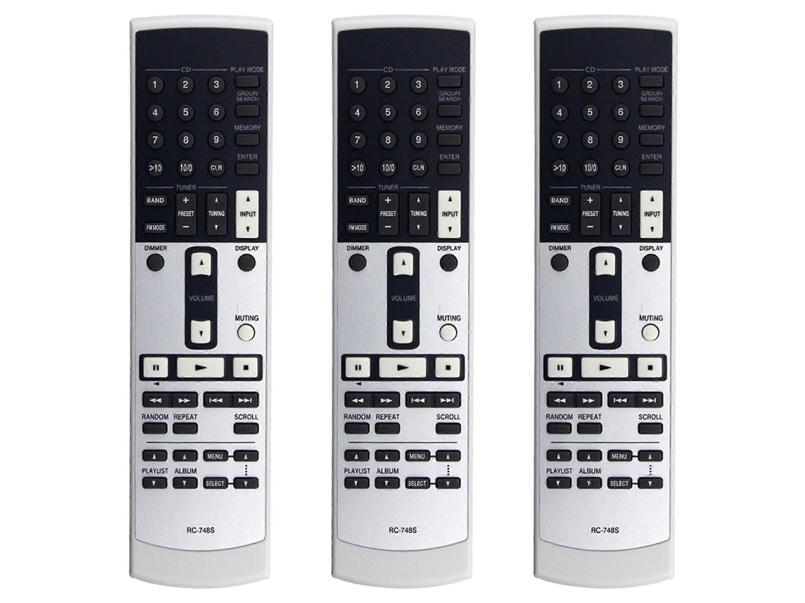 3 Controles Remotos Rc-748s Para Reprodutor De Cd Av Onkyo A-9377 Dx7555 Dx9377 A9155 A9377 A9555 A9755 A9355 Dx7355_glo