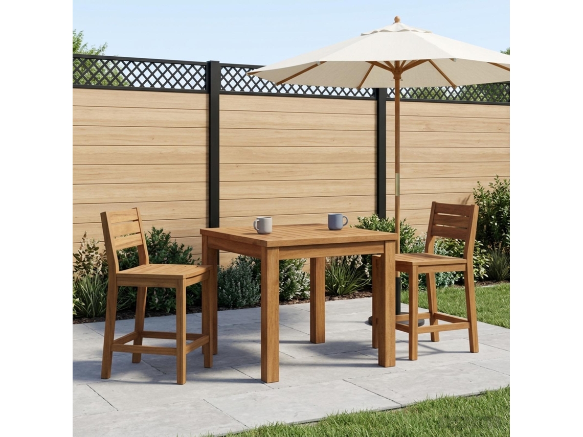 Vidaxl Mesa De Centro Natural 50 X 48,5 X 36 Cm