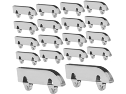 50 Polias Para Portas De Vidro Deslizantes, Roletes De Metal