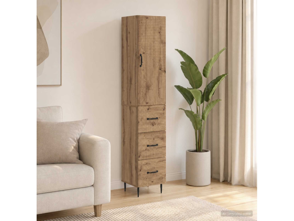 Vidaxl Conjunto De Gabinete 2 Unid. 33 X 34,5 X 90 Cm