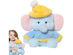 Pelúcia Elefante, Almofada 30 Cm, Brinquedo Macio E Aconchegante,