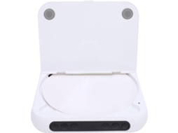 Leitor Cd Portátil De 5,3" Com Bateria De 2000mah, Recarregável Via Usb, Compátivel Com Fones De Ouvido