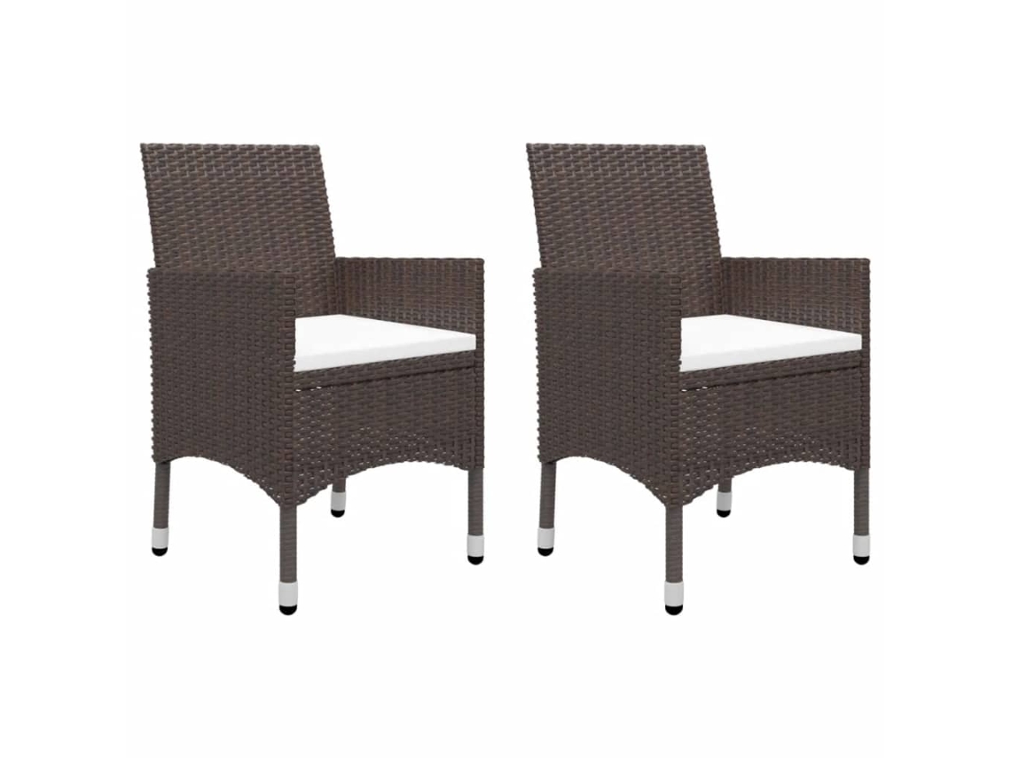 Maison Exclusive - 5 Pcs Conjunto De Jantar Para Jardim Castanho