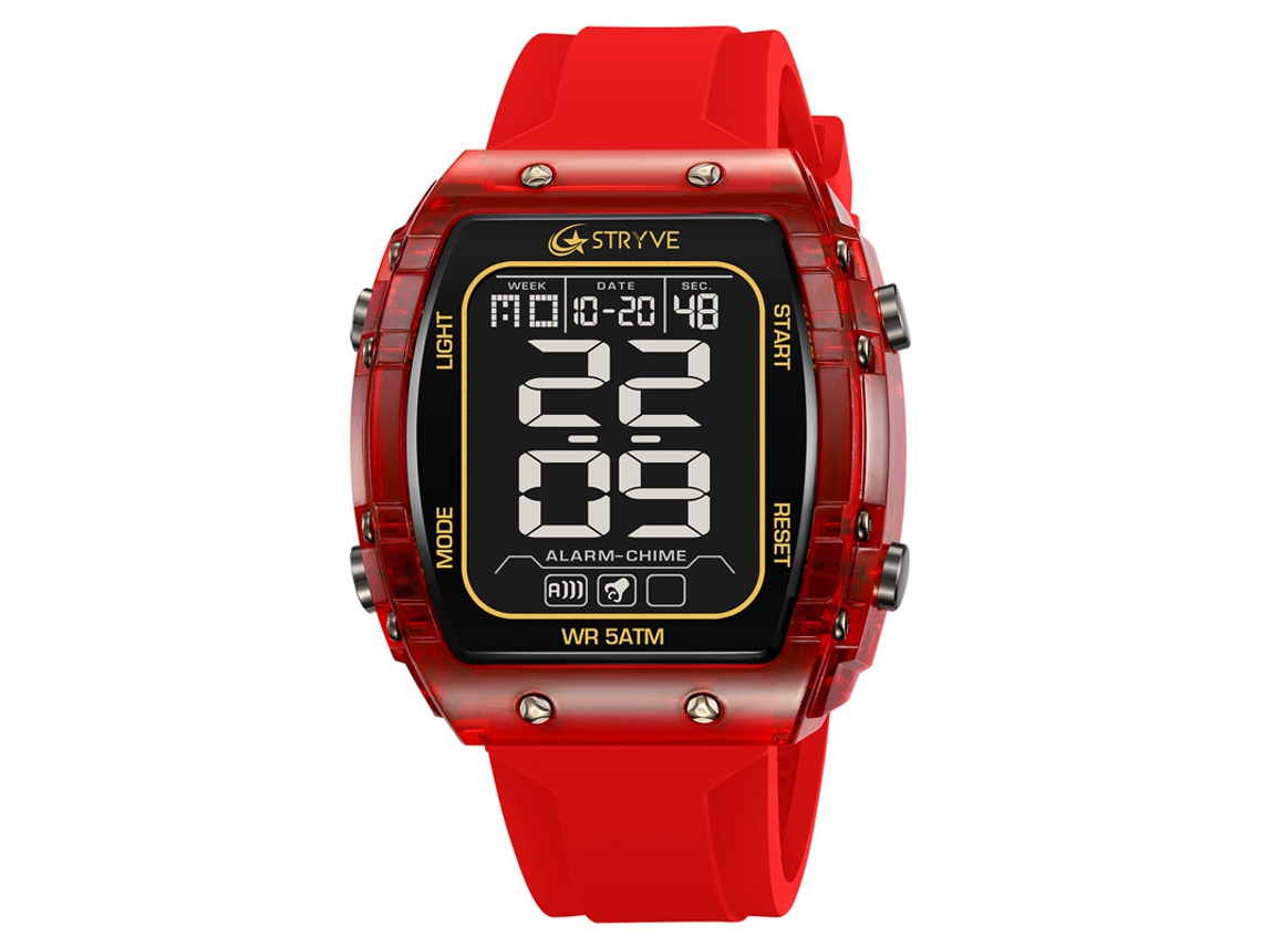 Relógio Esportivo Masculino MDUG Digital Luminoso à Prova D'água (vermelho)