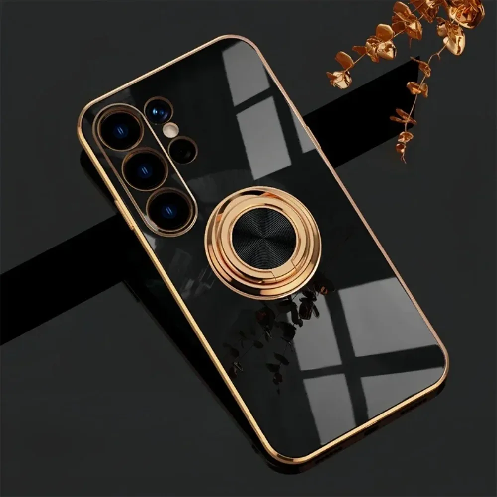 (preto, Galaxy S26 Plus) Capa Para Celular Com Suporte Magnético Giratório 360°, À Prova De Quedas.