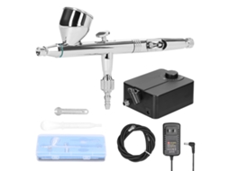 Kit Compressor de Ar com Airbrush 0.3mm Profissional para Maquiagem e Arte | S/MARCA