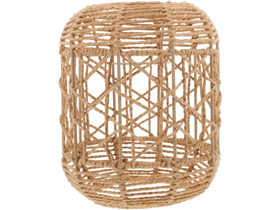 Luminária Decorativa Suspensa De Corda De Papel Natural Trançada À Mão Em Imitação De Rattan, Tamanho Pequeno.
