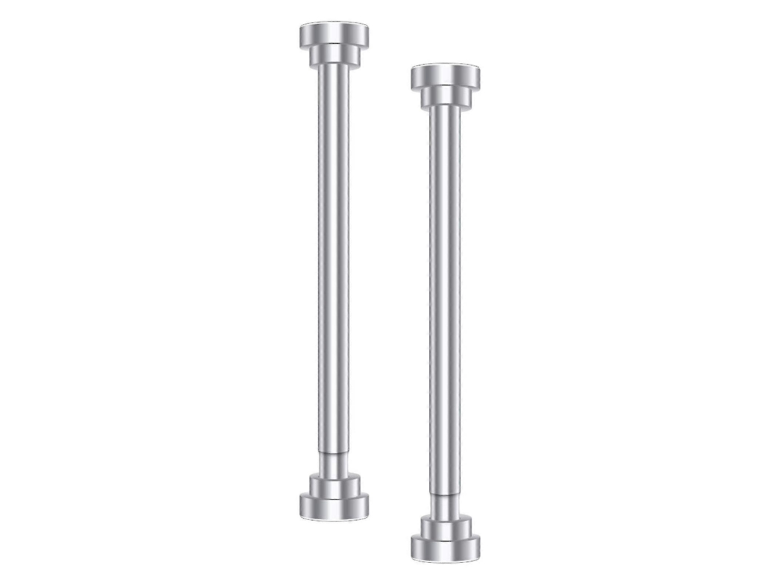 2 Suportes Ajustáveis para Pia Submontada de Aço Estáveis com Base Antiderrapante para Cozinha e Banheiro 40 Cm a 55 Cm Plateado