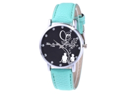 Reloj De Pulsera De Cuero Analógico De Cuarzo Unisex Con Dial Redondo Para Regalo
